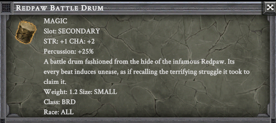 REDPAW BATTLE DRUM item card